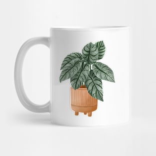 Alocasia Silver Dragon Illustration Mug